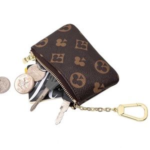 Brown Logo Keychain Wallet - New - Gift